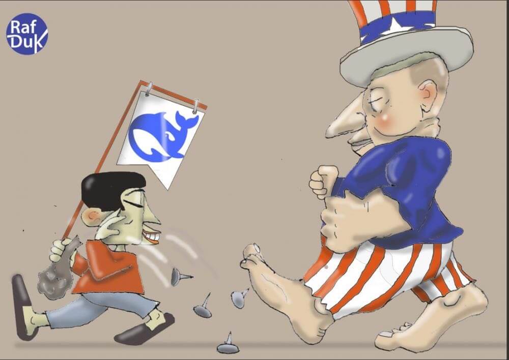 caricatura cine e USA sistema paese